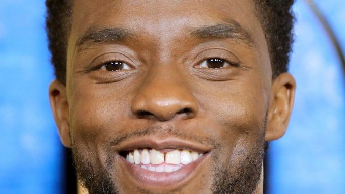 Chadwick Boseman at the 'Black Panther' film premiere in London