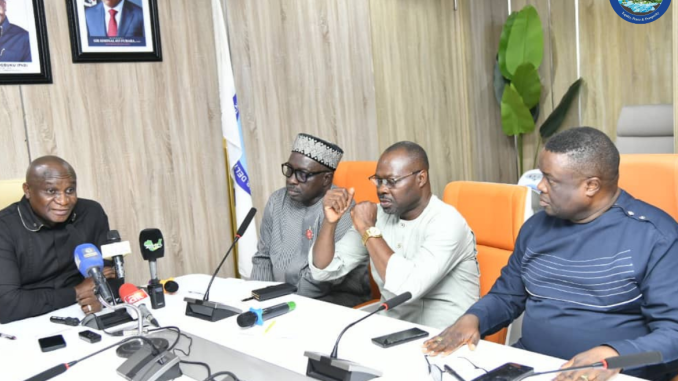 Dr Ogbuku addressing the Media